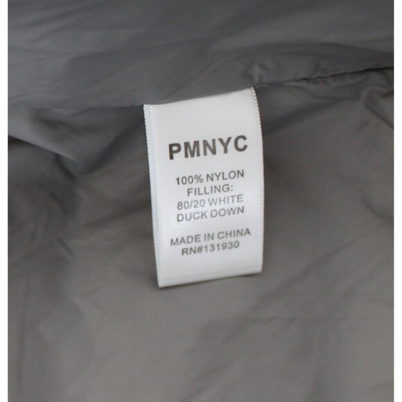 Peter Manning Size 3 New York Grey Duck Down Puffer Jacket zip pockets - Picture 6 of 13